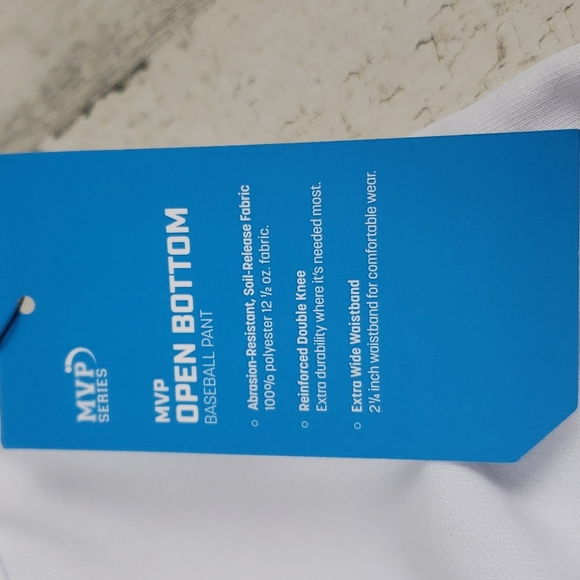 Champro MVP Series white open bottom baseball pants Size Large NWT - Picture 6 of 10